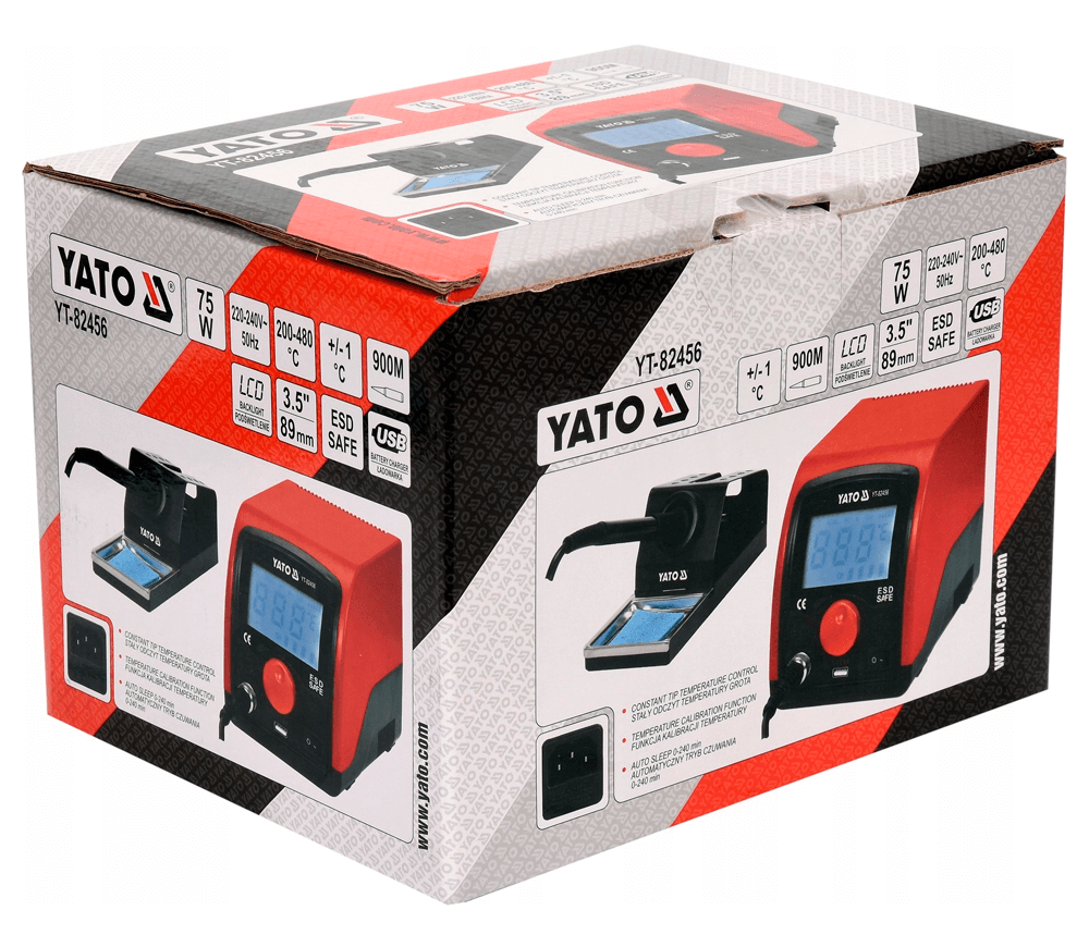 Stație de lipit cu conrol a temperaturii YATO YT82456 75w 480°C 220 - 240 V-3