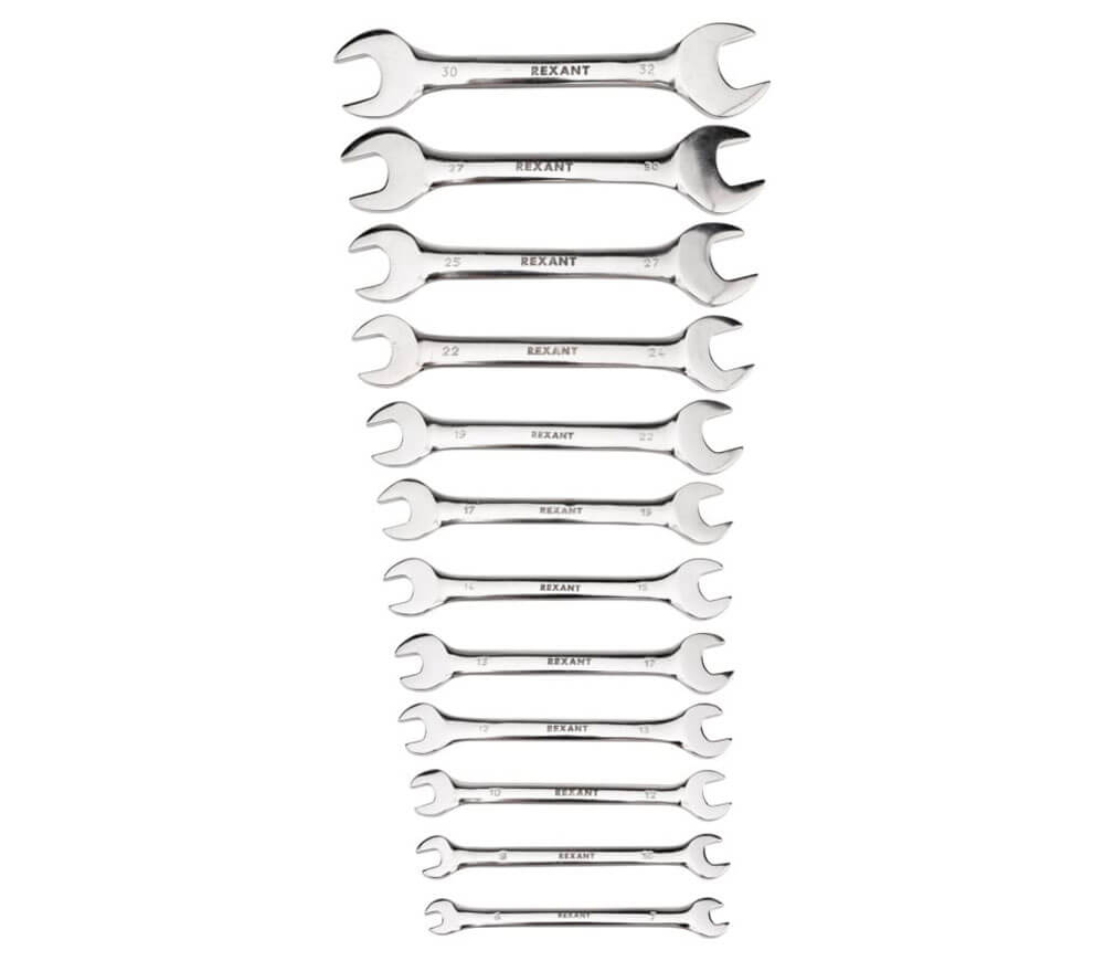 Set 12 de chei fixe bilaterale REXANT 12-5845 6x32mm-3