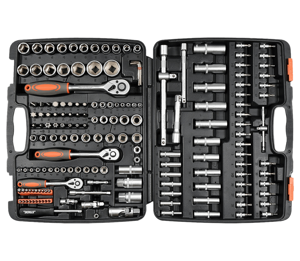 Set 173 duze tubulare și biți STHOR STH58688 4-32mm