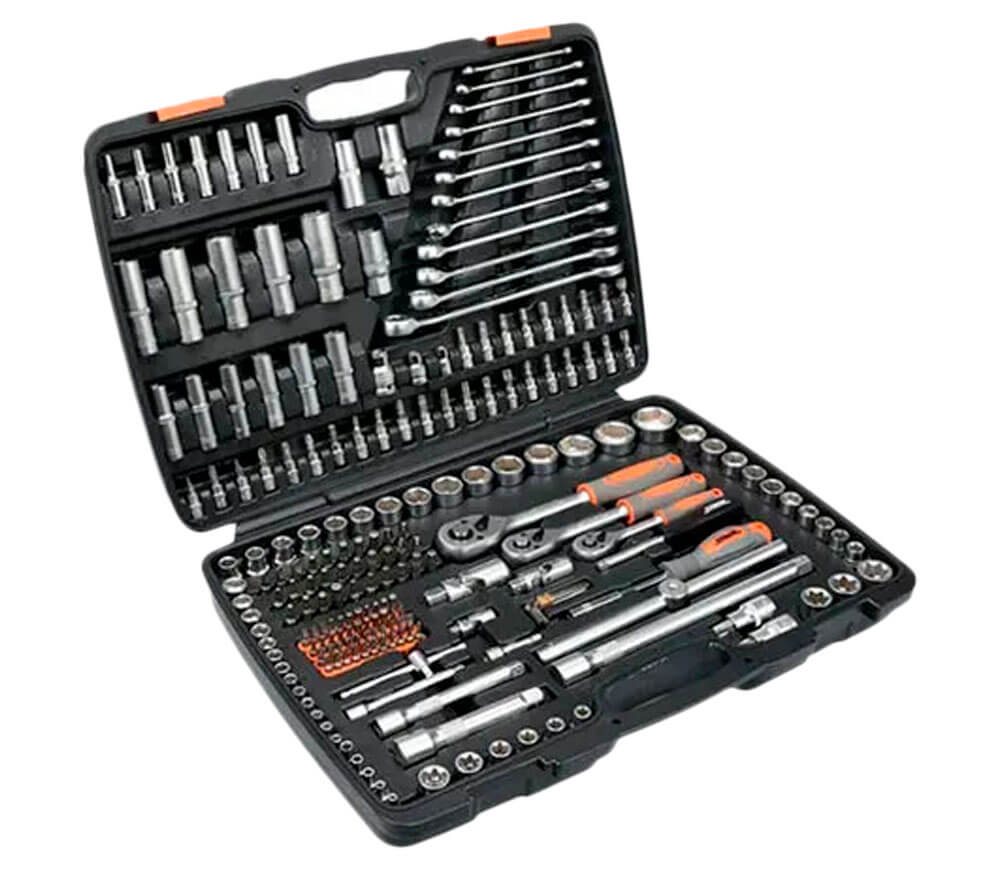 Set chei combinate, duze tubulare și biți STHOR STH58691 216unit. 4-32mm 1/2-1/4-3/8"-2