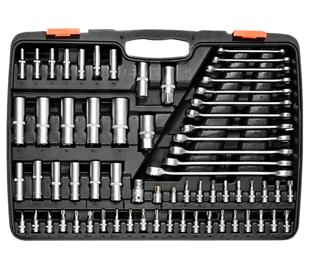 Set chei combinate, duze tubulare și biți STHOR STH58691 216unit. 4-32mm 1/2-1/4-3/8"-4