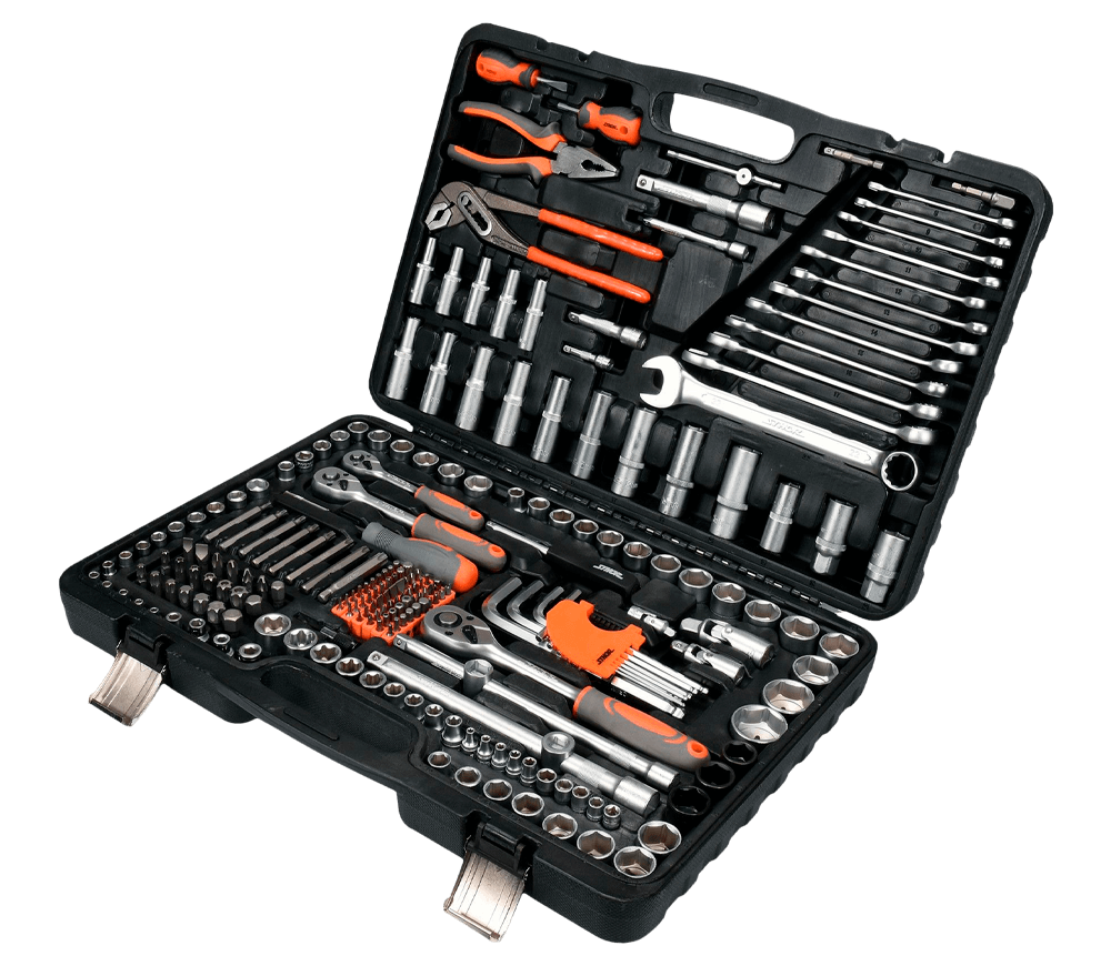 Set chei combinate, duze tubulare și biți STHOR STH58693 225unit. 4-32mm 1/2-1/4-3/8"
