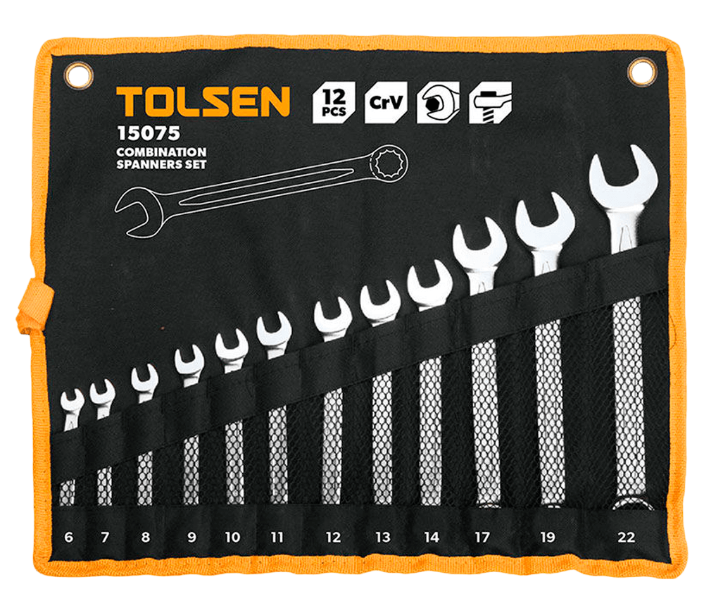 Set 12 chei combinate Tolsen 15075 6x22mm