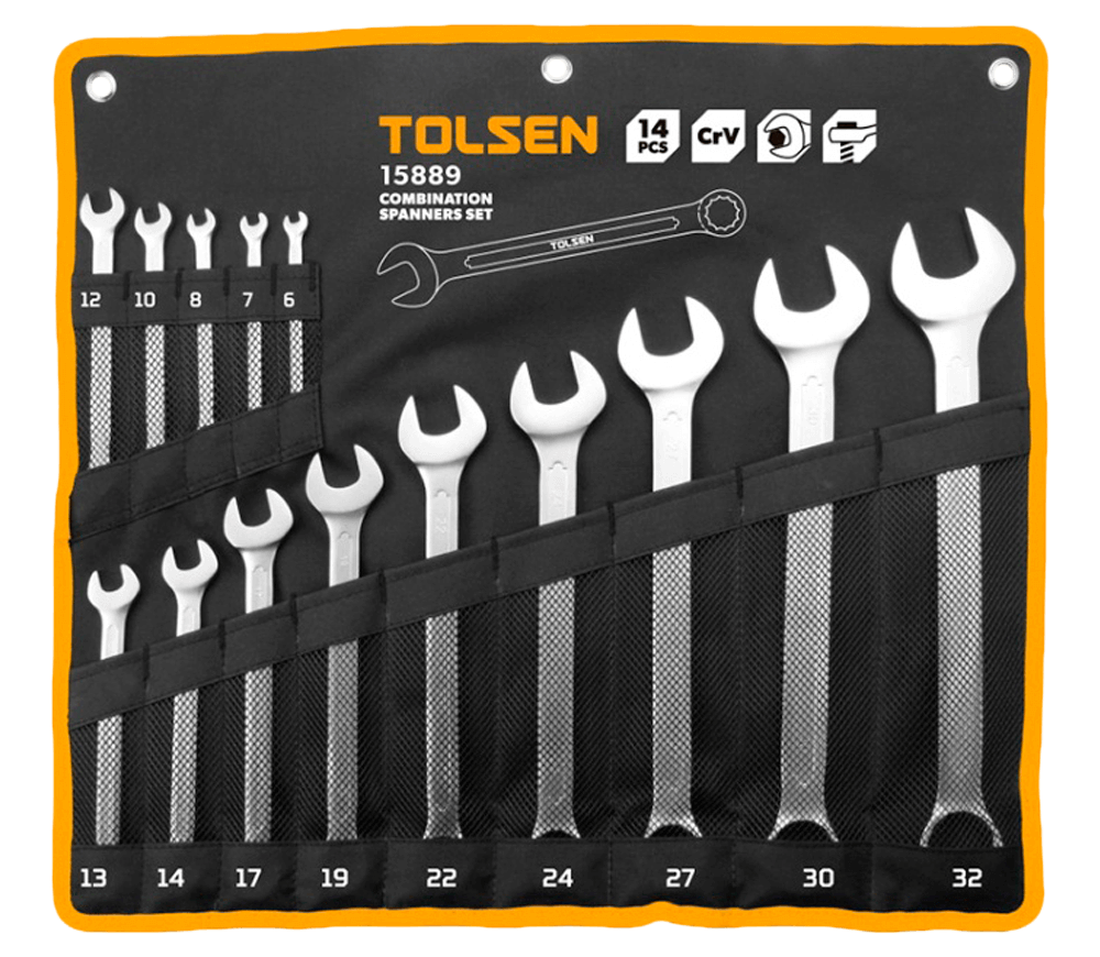 Set 14 chei combinate Tolsen 15889 6x32mm