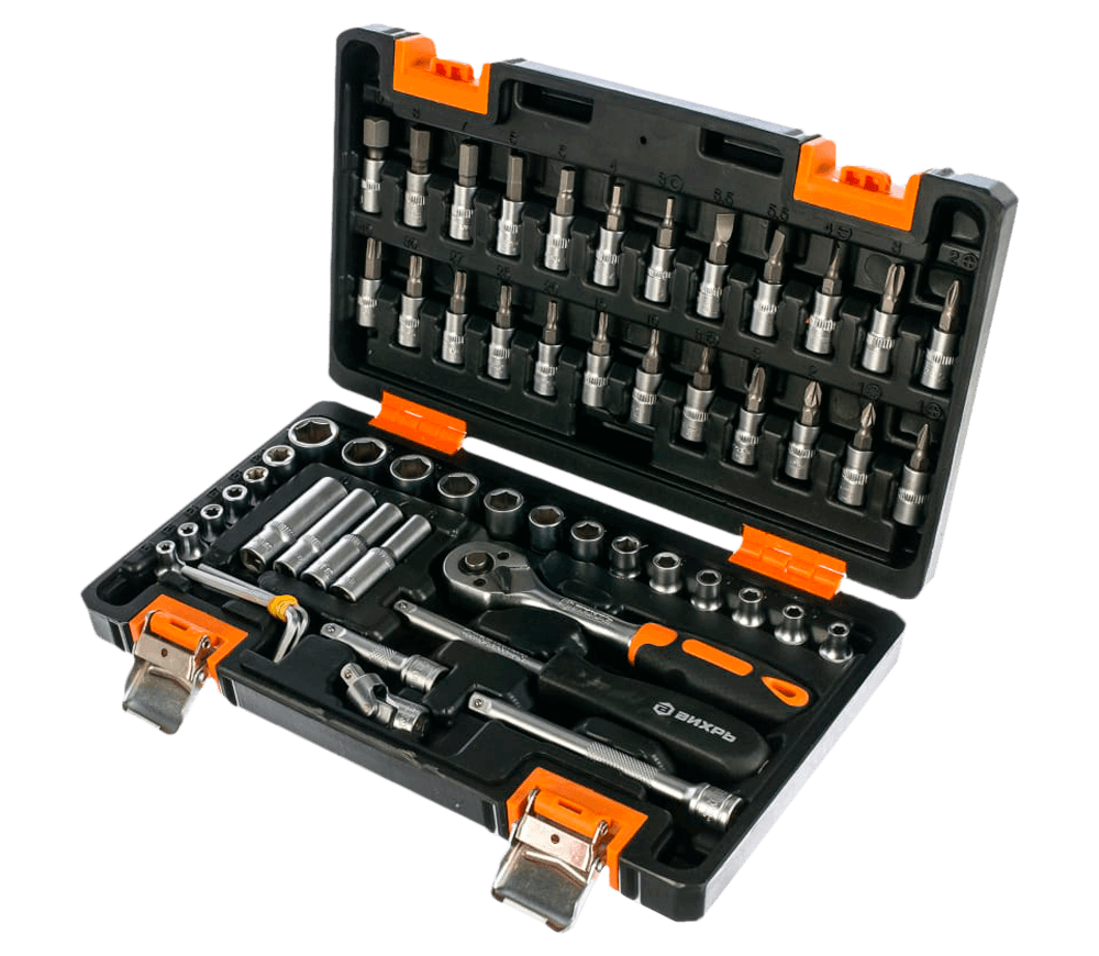 Set 57 duze tubulare și biți VIHRI 73672 4-14mm