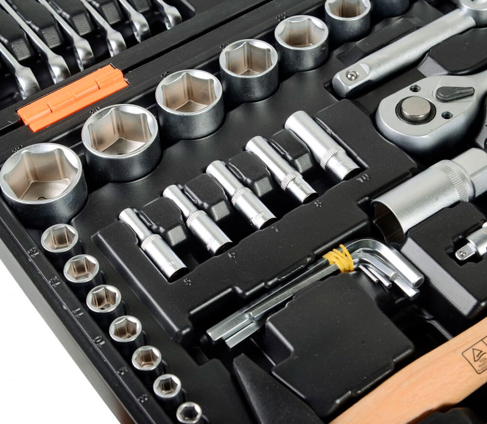 Set chei combinate, duze tubulare și biți VIHRI 73674 76unit. 4-32mm 1/2-1/4"-6