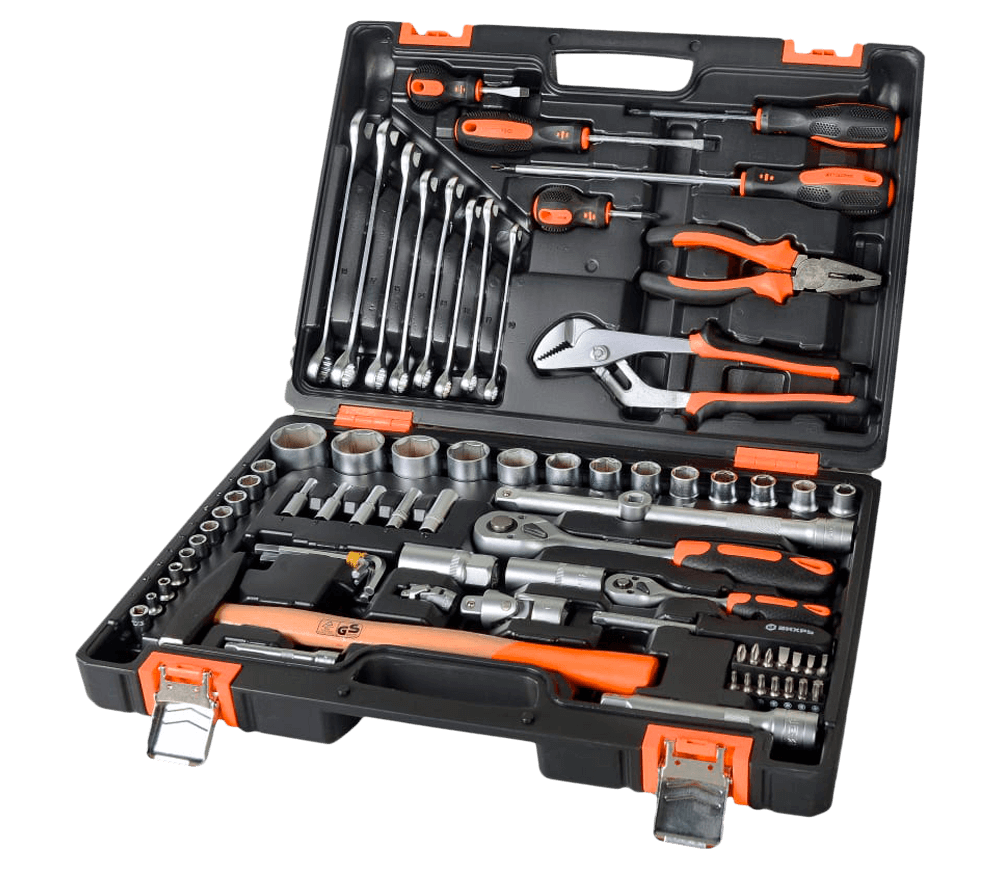 Set chei combinate, duze tubulare și biți VIHRI 73674 76unit. 4-32mm 1/2-1/4"