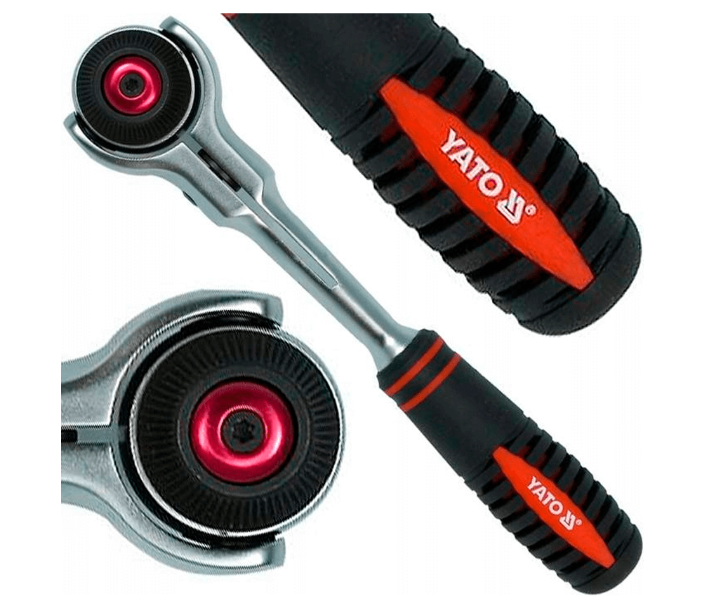 Cheie cu clichet cap rotativ YATO YT0720 1/4" 145mm-2