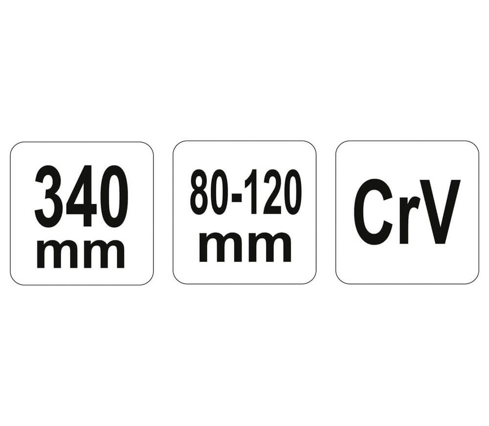 Cheie reglabilă pivotantă YATO YT01673 80-120mm 340mm-4