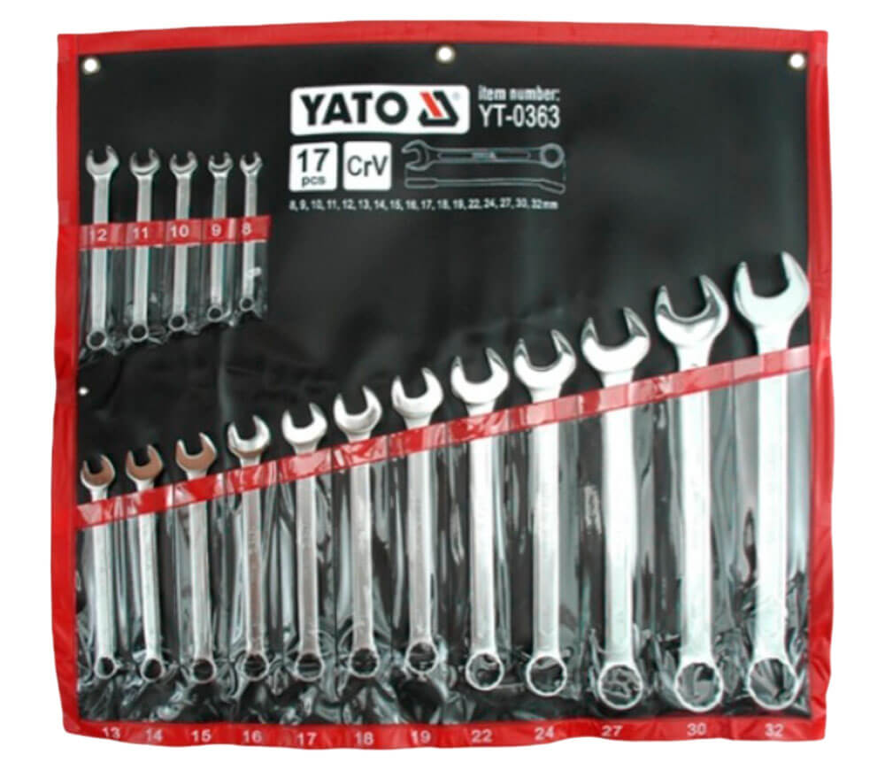 Set 17 chei combinate YATO YT0363 8x32mm