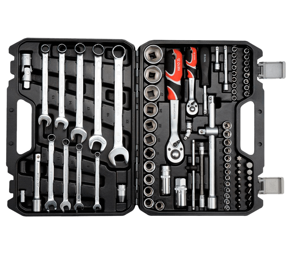 Set chei combinate, duze tubulare și biți YATO YT12691 82unit. 6-32 1/2-1/4"