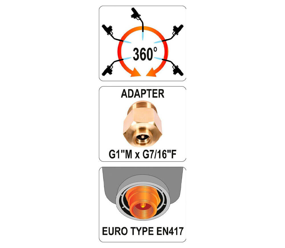 Arzător cu gaz YATO YT36715 142g/h 2800°C-5