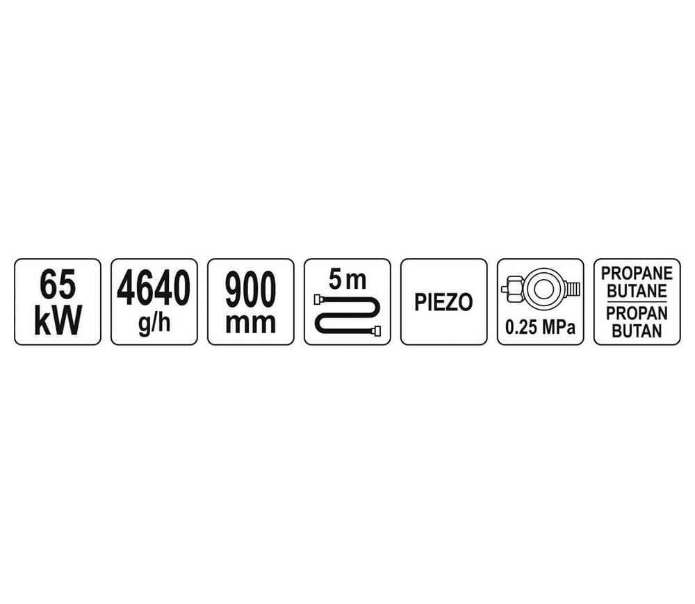 Arzător cu gaz YATO YT36741 4640g/h-6