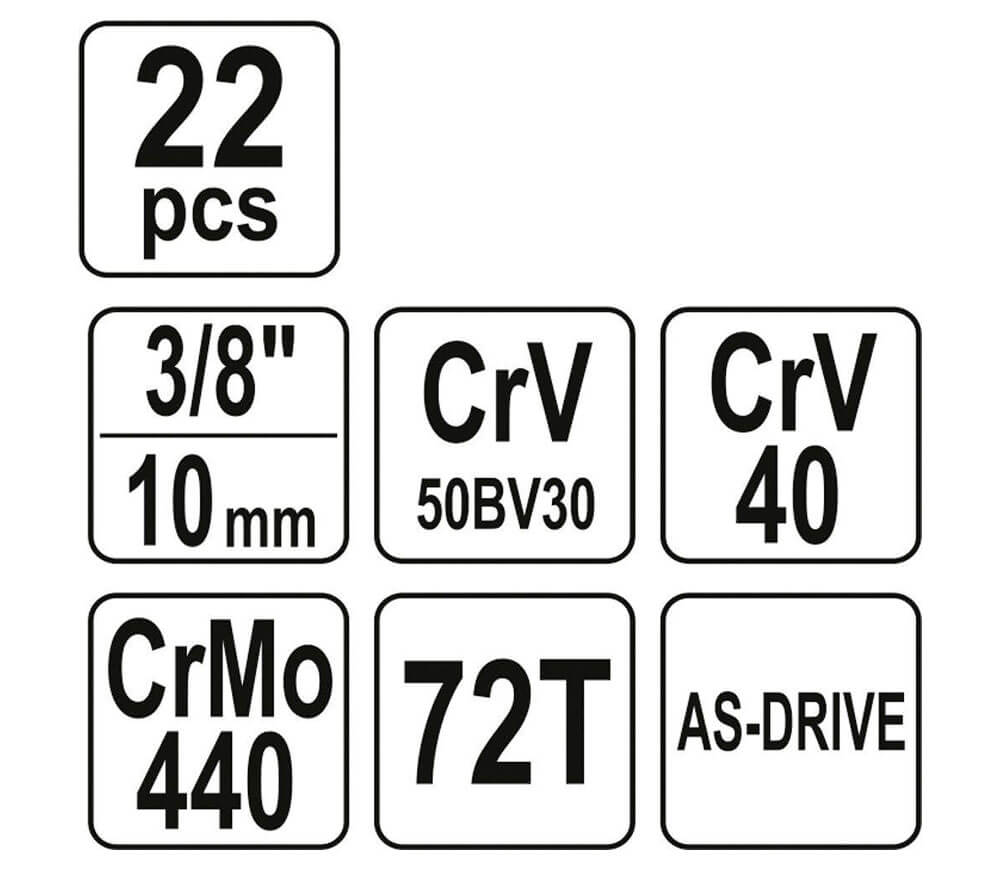 Set 22 duze tubulare YATO YT38561 6-22mm-5