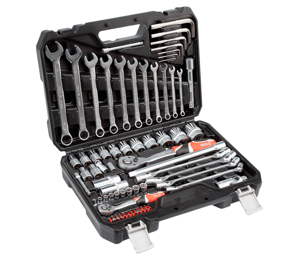 Set chei combinate, duze tubulare și biți YATO YT38781 77unit. 4-32mm 1/2-1/4"