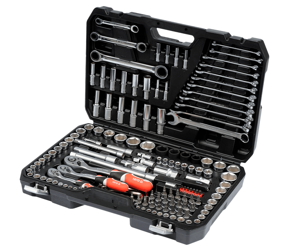 Set chei combinate, duze tubulare și biți YATO YT38811 150unit. 4-32mm 1/2-1/4-3/8"