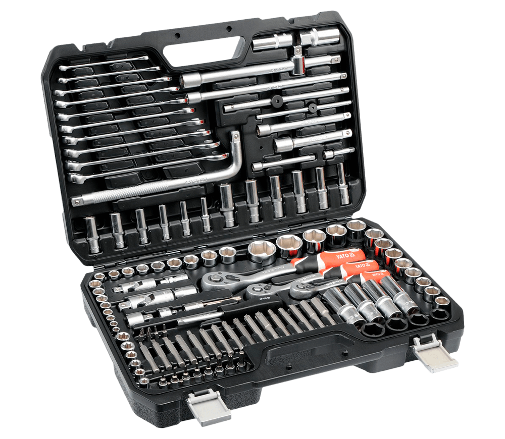 Set chei combinate, duze tubulare și biți YATO YT38872 128unit. 4-32mm 1/2-1/4-3/8"