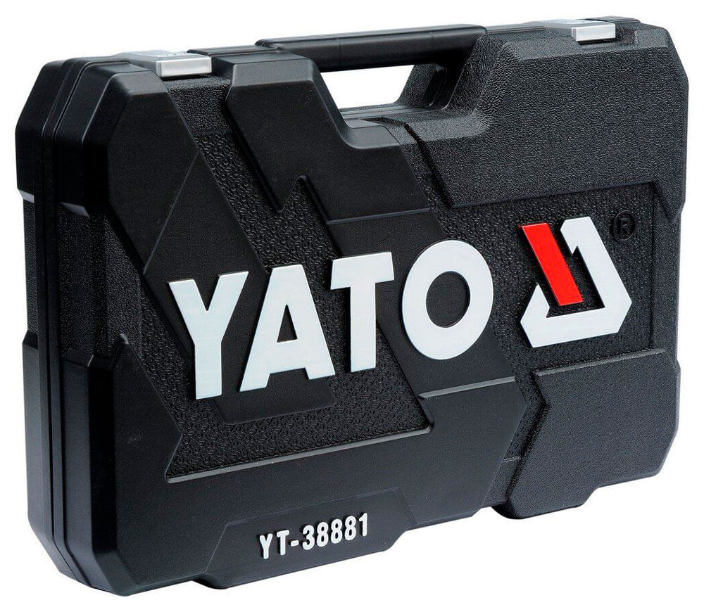 Набор комбинированных ключей, торцевые головки и бит YATO YT38881 129шт. 4-32мм 1/2-1/4-3/8"-4