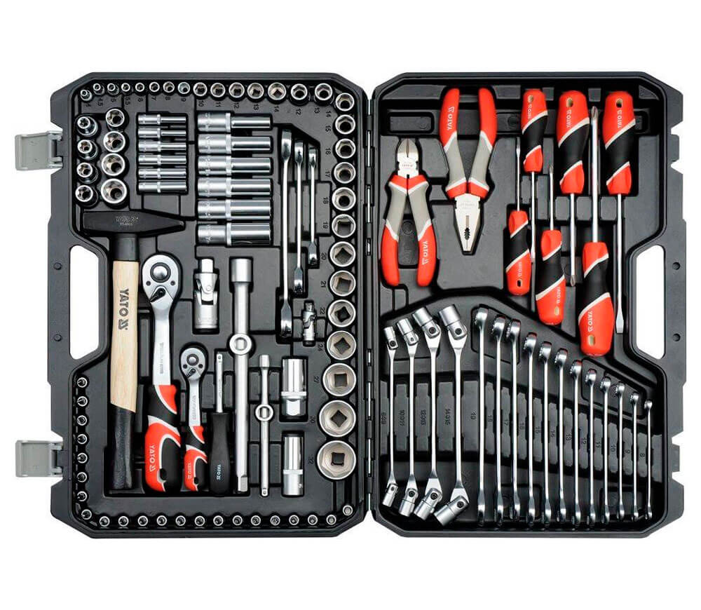 Set chei combinate, duze tubulare și biți YATO YT38891 109unit. 4-32mm 1/2-1/4"-2