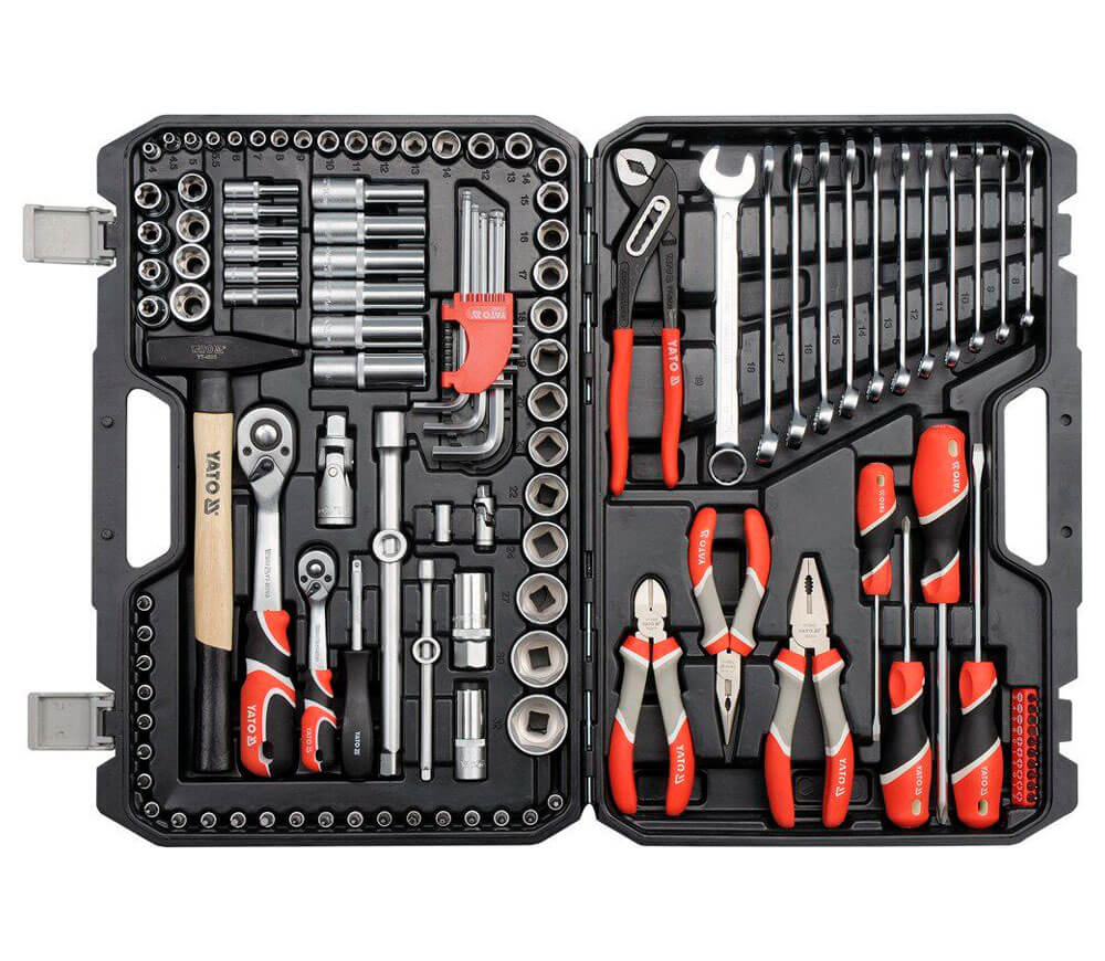 Set chei combinate, duze tubulare și biți YATO YT38901 122unit. 4-32mm 1/2-1/4"-2