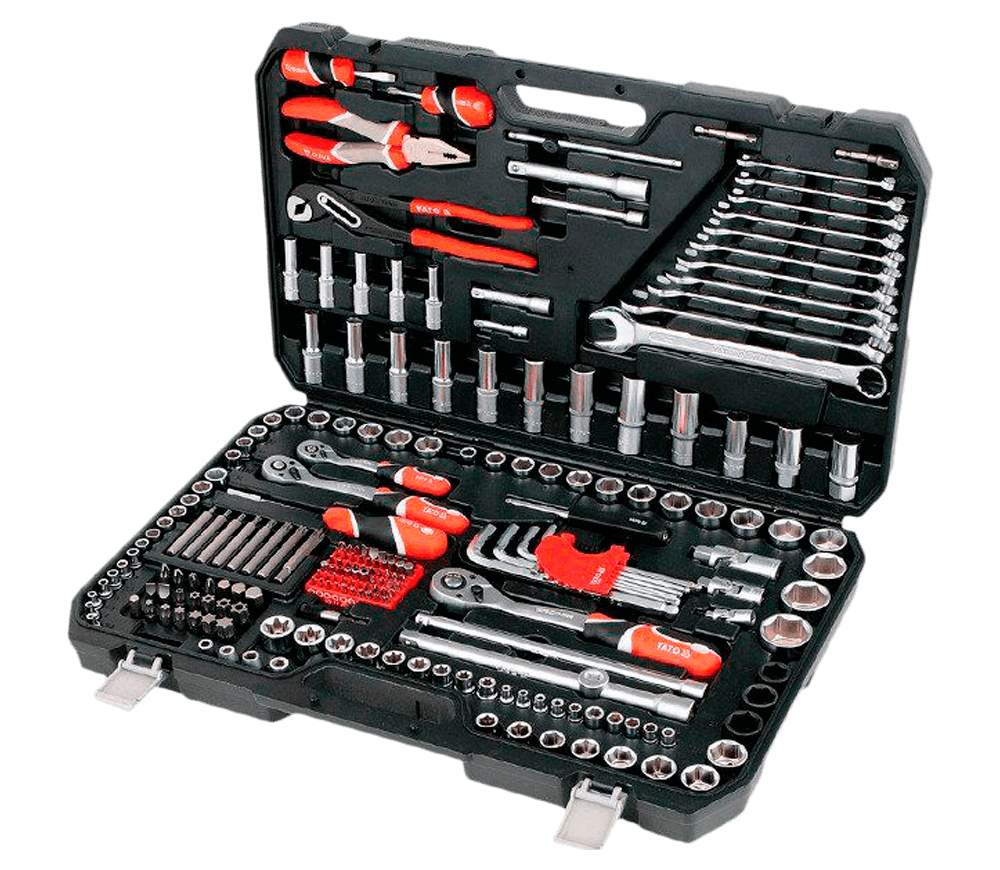 Set chei combinate, duze tubulare și biți YATO YT38941 225unit. 4-32mm 1/2-1/4-3/8"