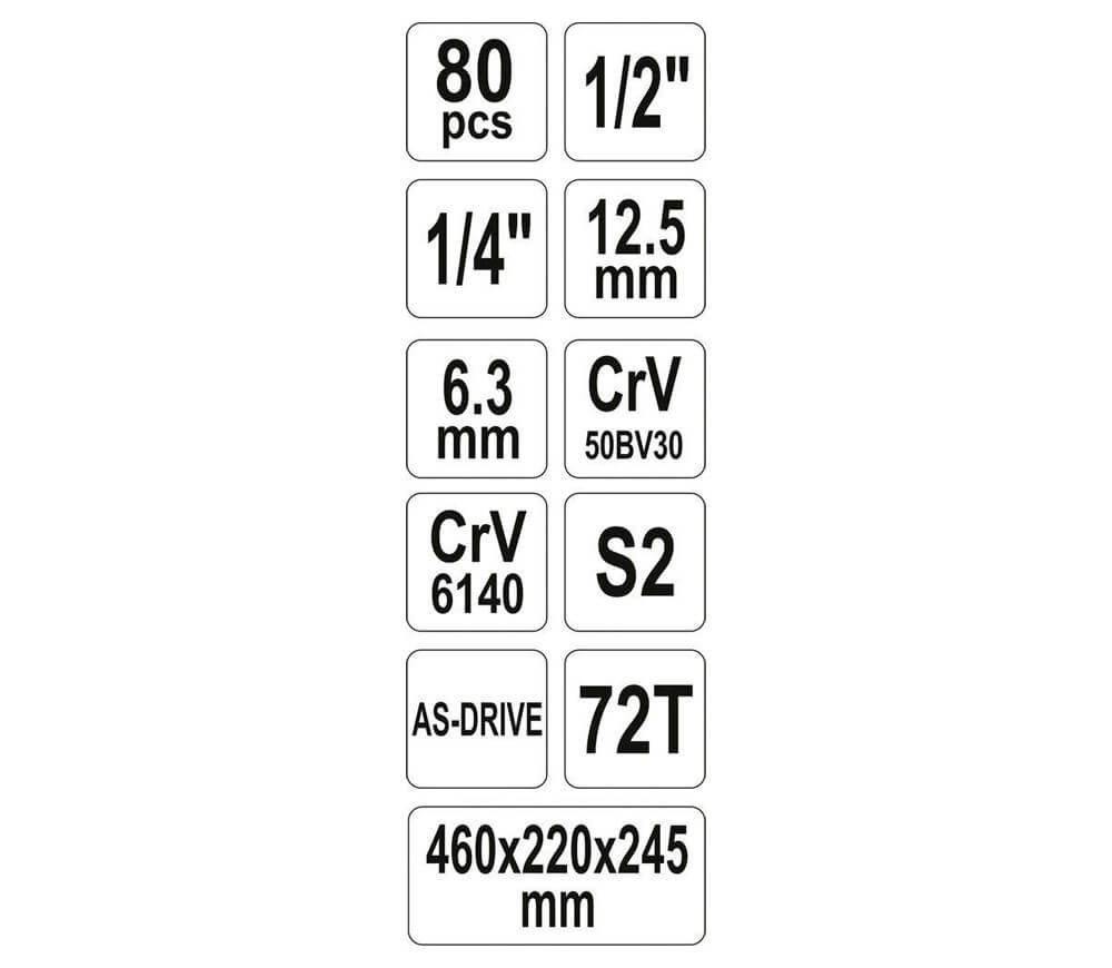 Set scule manuale YATO YT38951 80unit.-9