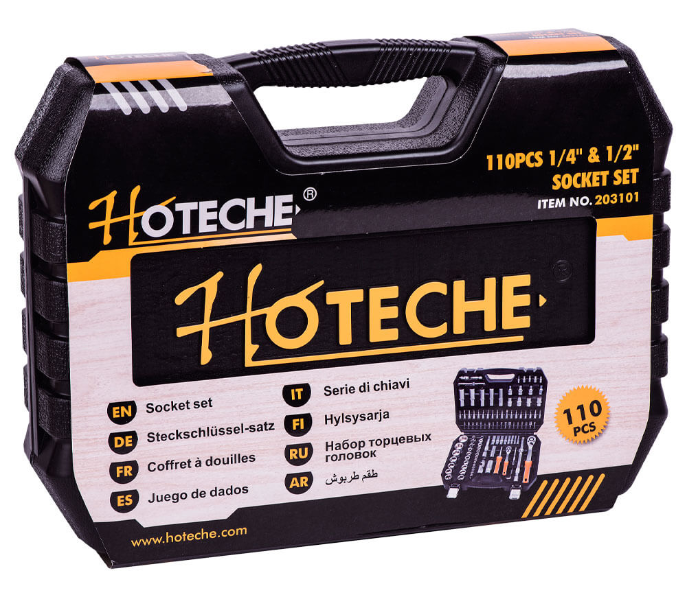 Набор 110 головки торцевые и бит HOTECHE 203101 4-32мм-5