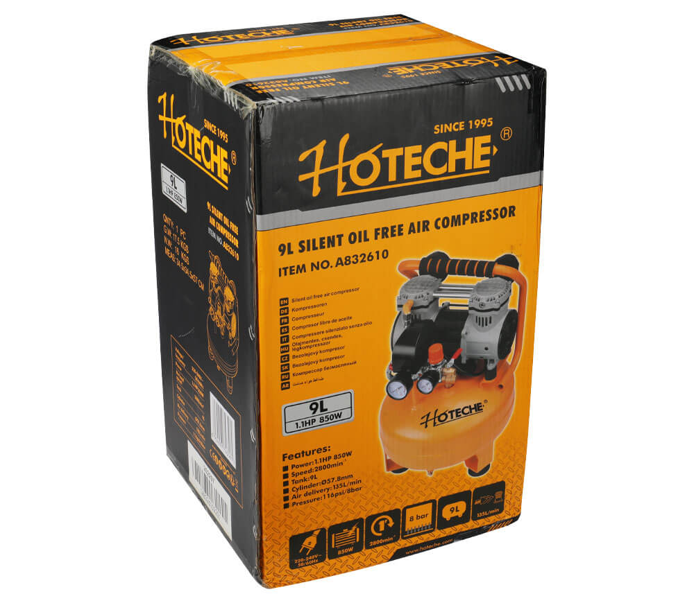 Compresor fără ulei HOTECHE A832610 135l/min 9L-6