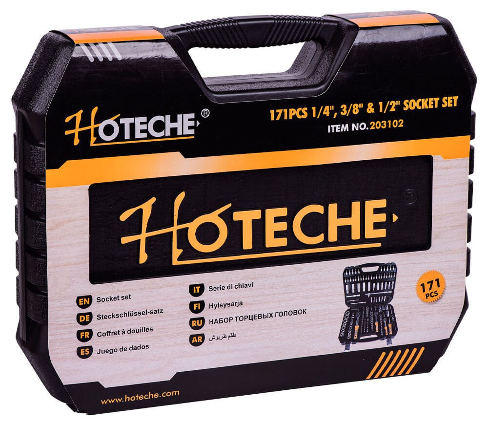 Set 171 duze tubulare și biți HOTECHE 203102 4-32mm-4