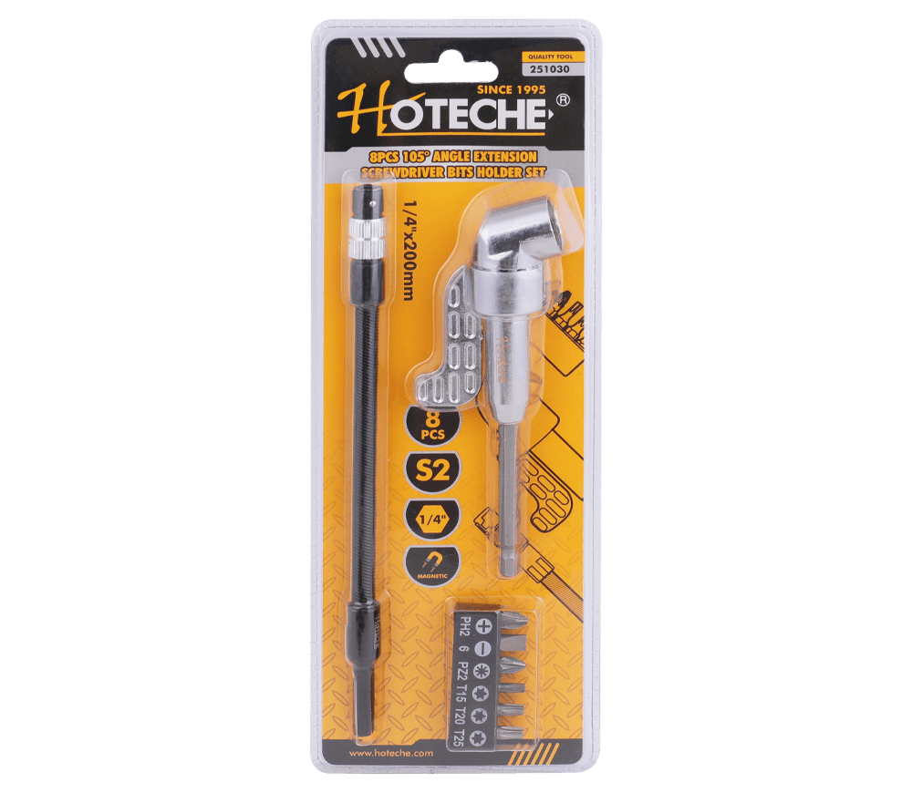 Set biți și adaptor HOTECHE 251030 SL/PH/PZ/T 25mm