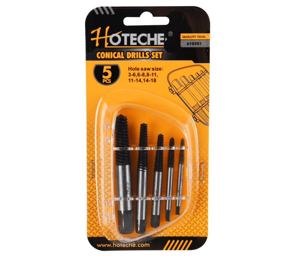 Set 5 extractoare șuruburi rupte HOTECHE 610201 3-18mm-2
