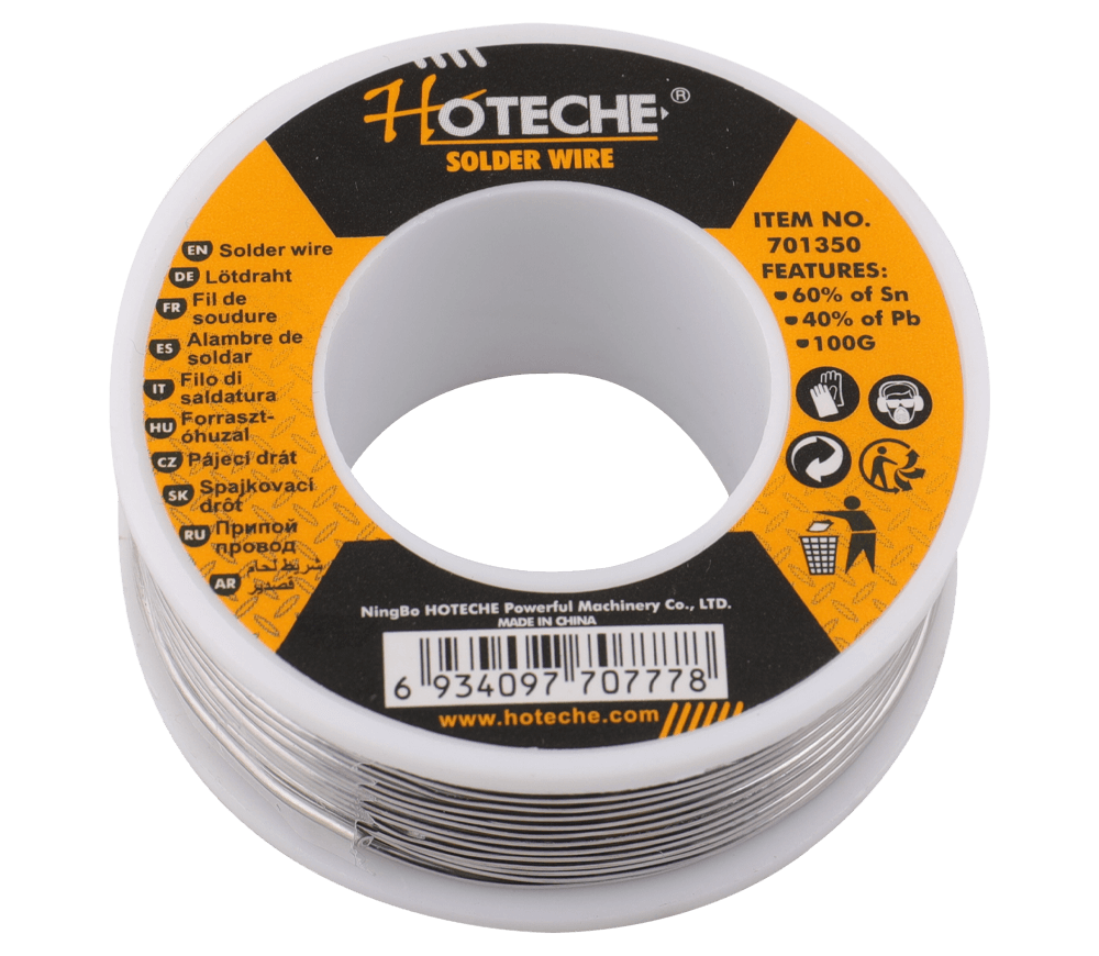 Sârmă pentru sudură cu flux HOTECHE 701350 Staniu/Plumb 1mm 100g