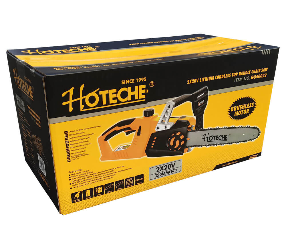 Цепная пила аккумуляторная HOTECHE G840022 350мм 20В 4Ач-7