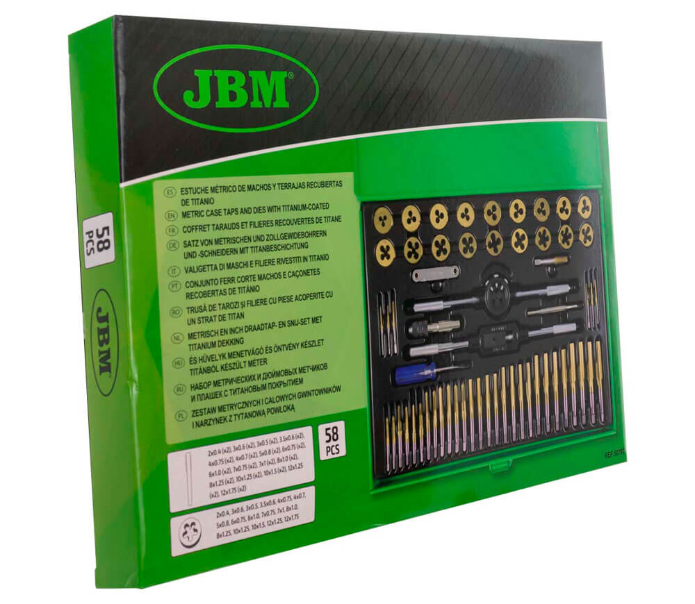 Set 58 filiere și tarozi JBM 50792 M4-M12-5