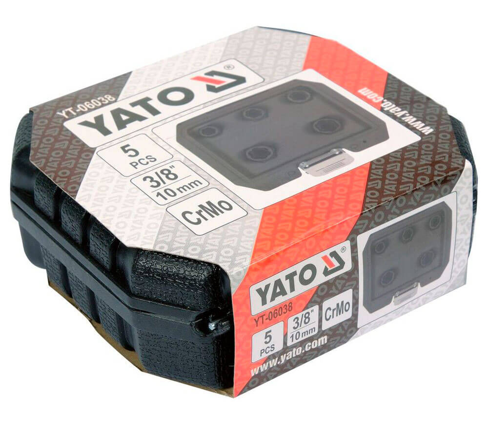 Set 5 extractoare șuruburi rupte YATO YT06038 10-16mm 3/8"-4