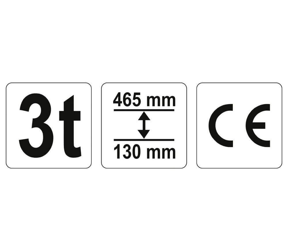 Cric hidraulic tip crocodil YATO YT17211 130-465 mm 3T-6