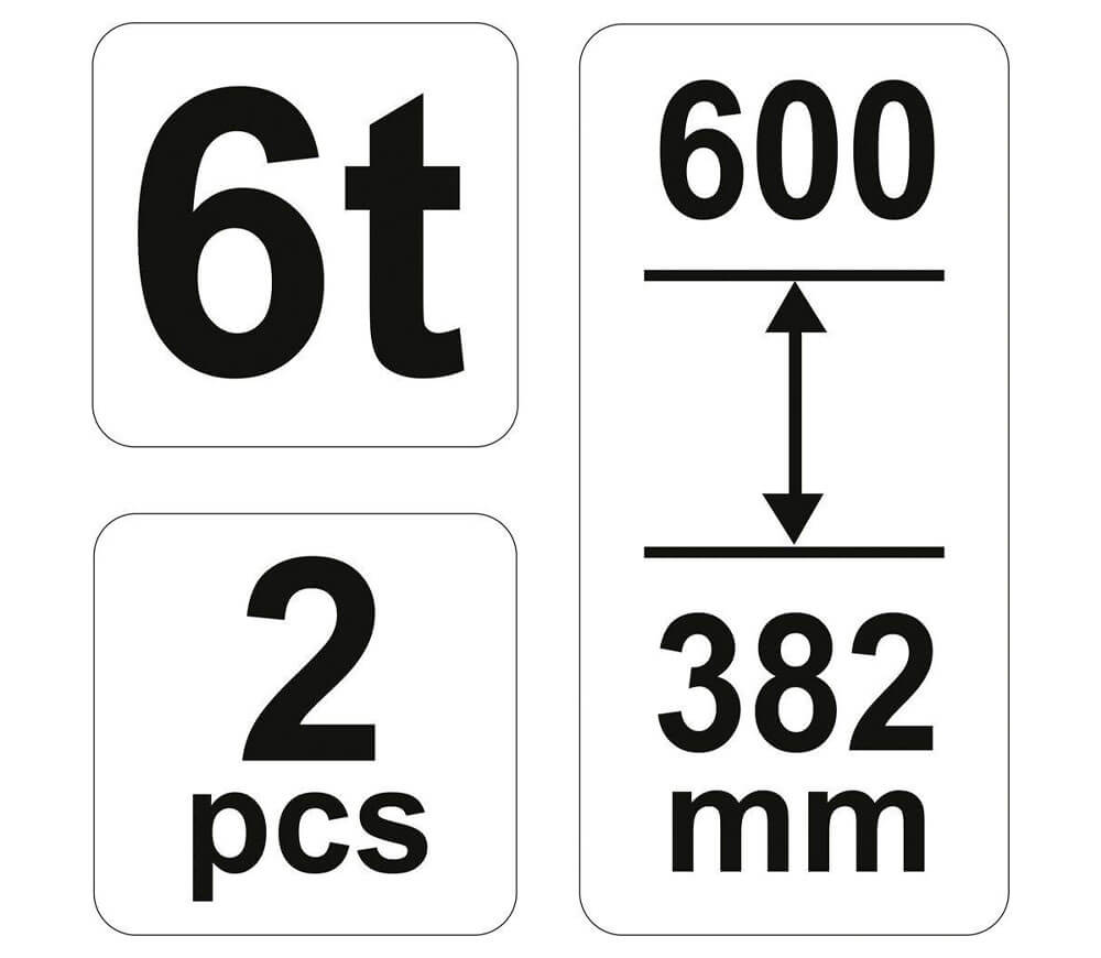 Suport auto YATO YT17312 382-600 mm 6T-6