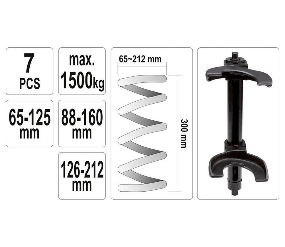 Set extractor arcuri YATO YT2536 300mm 65-212mm-3