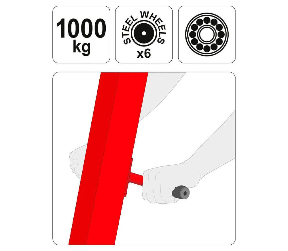 Macara hidraulică pentru atelier auto YATO YT55556 25-2100 mm 1T-5