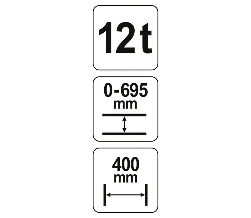 Presă hidraulică YATO YT55580 12T 0-695mm-4