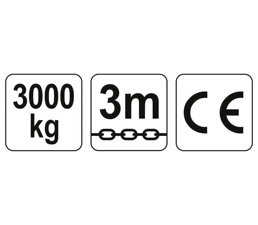 Macara manuală cu lanț YATO YT58954 3000kg 3m-2