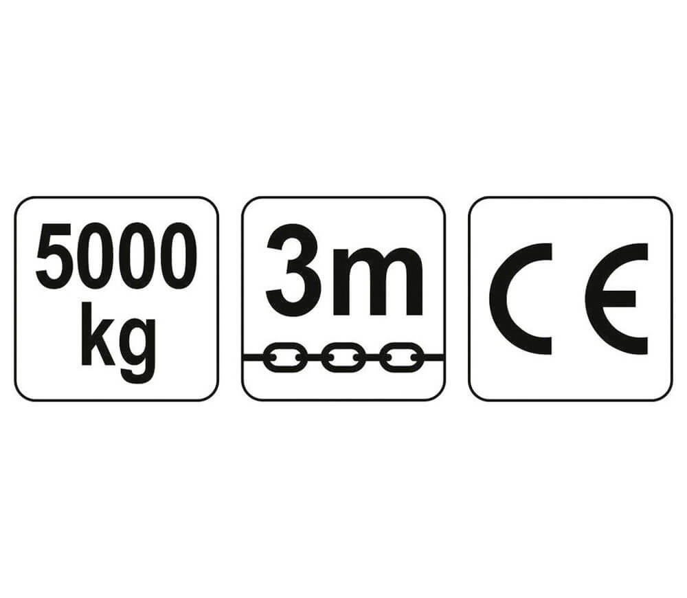 Цепная ручная таль YATO YT58955 5000kg 3м-2