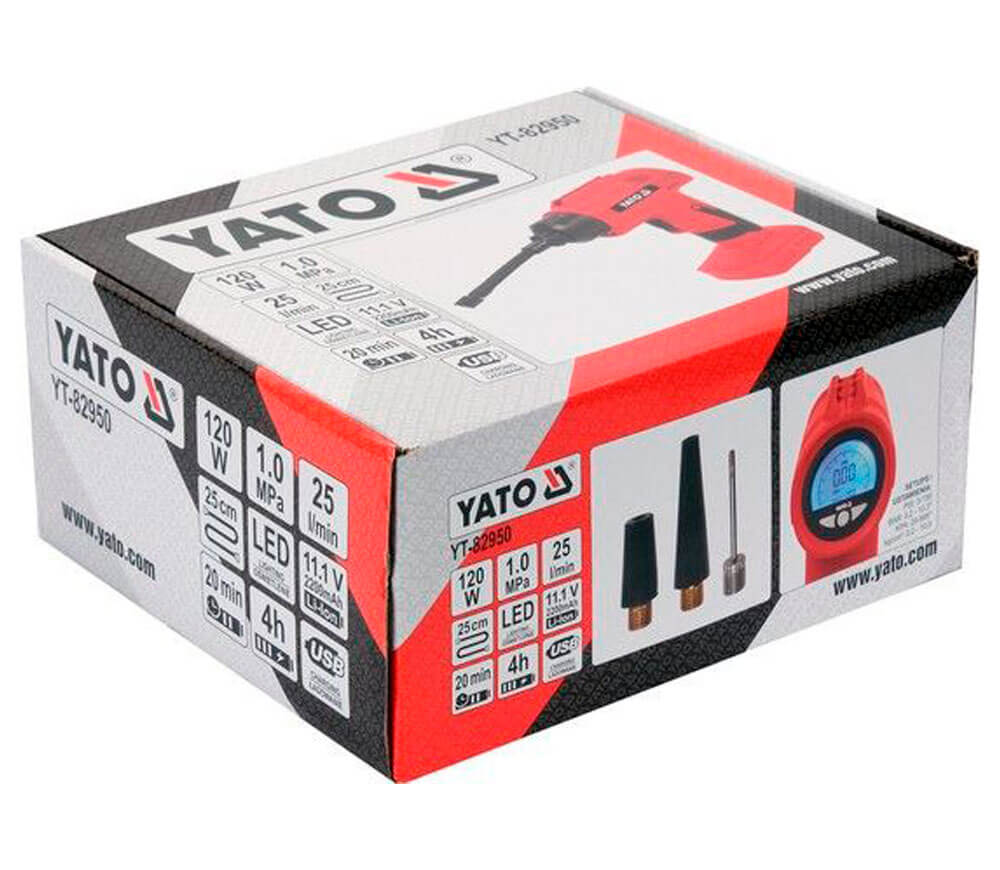 Compresor auto cu acumulator YATO YT82950 120w 10bar 25l/min-8