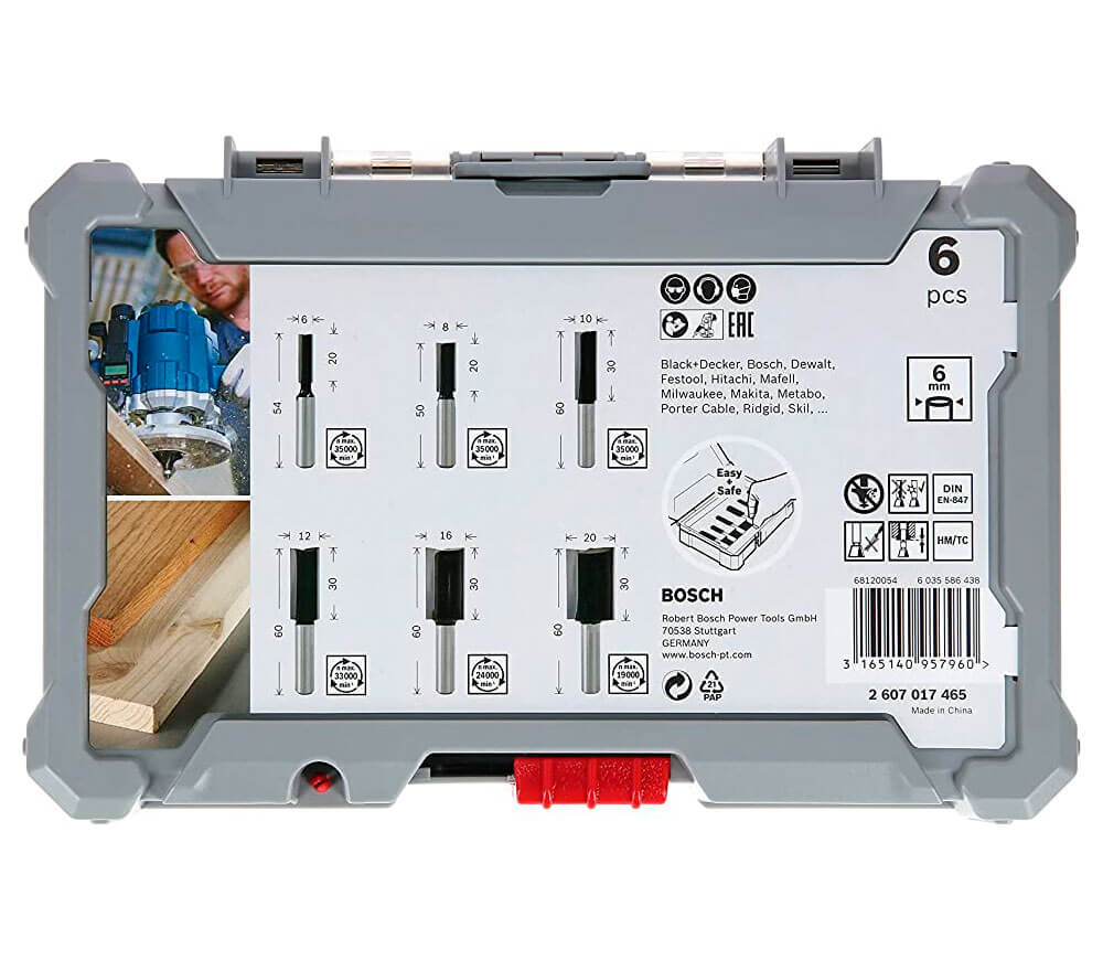 Set 6 freze pe lemn BOSCH 2607017465 Ø6 mm-4