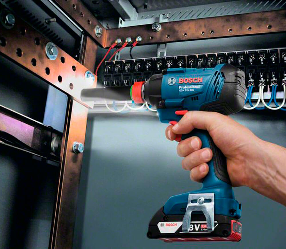 Mașină de înșurubat cu acumulator BOSCH GDX 180-Li + GSR 1802-Li (6019G5222) 18V 1.5Ah-7