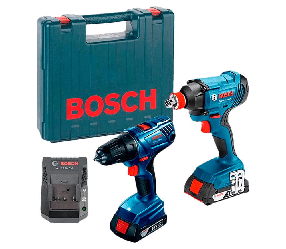 Mașină de înșurubat cu acumulator BOSCH GDX 180-Li + GSR 1802-Li (6019G5222) 18V 1.5Ah