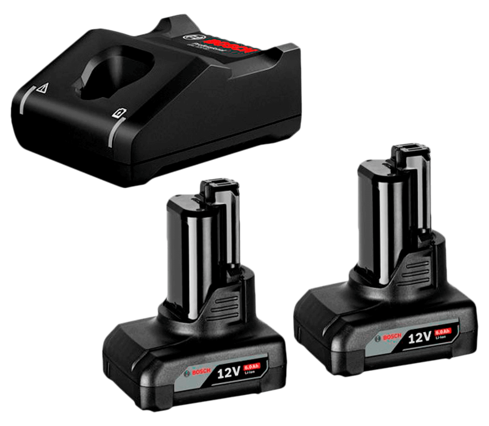 Set acumulatori și încărcător BOSCH GAL 12V-40+2*GBA 6.0 Ah (1600A01B20)