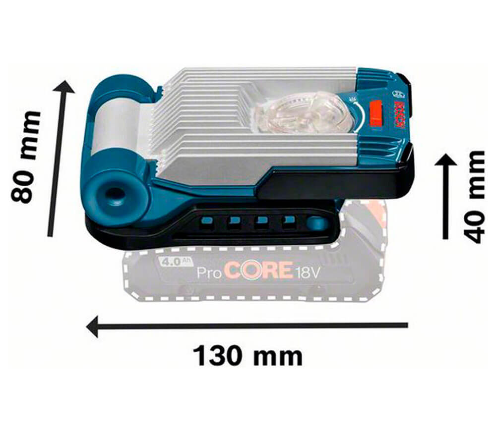 Lanternă construcții cu acumulator (fără baterii) BOSCH GLI VariLED 420lm 14.4/18V-2