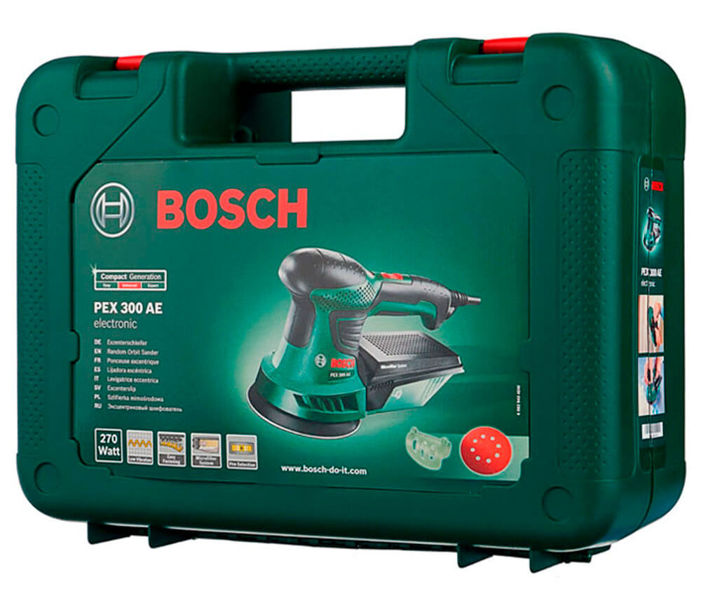Mașină de șlefuit excentrică BOSCH PEX 300 AE 270w 125mm-15