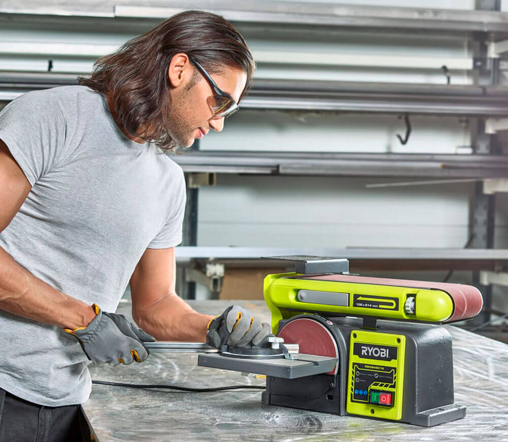 Mașină de șlefuit cu bandă RYOBI RBDS4601G (5133002858) 370w 100 mm-6